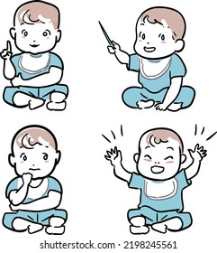 Illustration of a smart baby