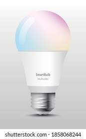 Illustration of a Smart Bulb Multicolor