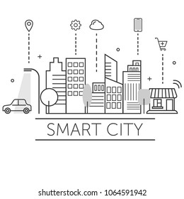 Illustration of smart city.