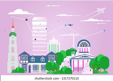 illustration smart city