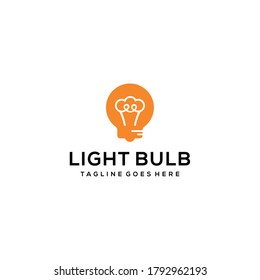 Illustration smart light bulb vector logo template 