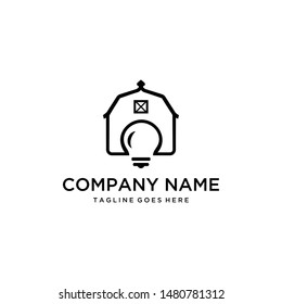 Illustration Smart technology of Warehouse storage system in durable and efficient logo design.