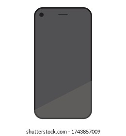 Illustration of a smart touch screen mobile phone. Isolated vector file.