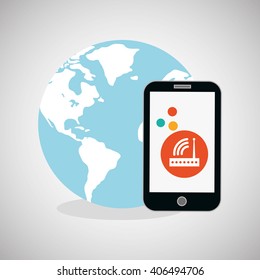 illustration of smartphone design, editable vector