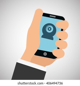 illustration of smartphone design, editable vector