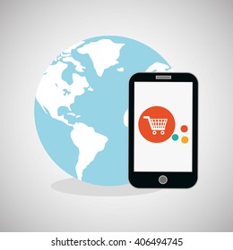 illustration of smartphone design, editable vector