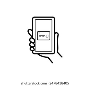 Illustration of a smartphone displaying a card