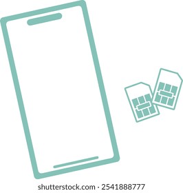 Ilustração de Smartphone e imagem Dual SIM