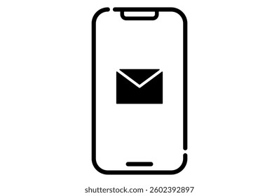 Illustration of a smartphone with an email icon
