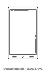 Illustration eines Smartphones. Ausrüstung und Arbeitsgerät.