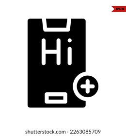 illustration of smartphone glyph icon 