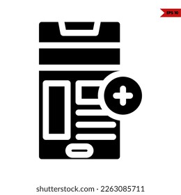 illustration of smartphone glyph icon 