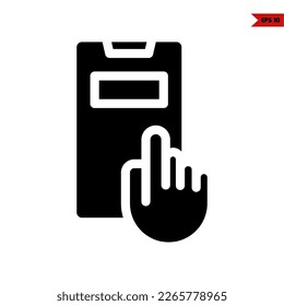 illustration of smartphone glyph icon