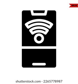 illustration of smartphone glyph icon