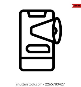 illustration of smartphone glyph icon