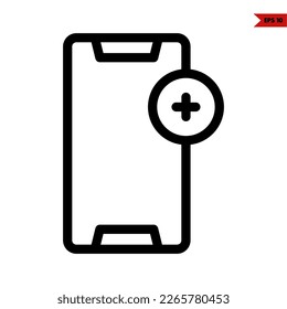 illustration of smartphone glyph icon