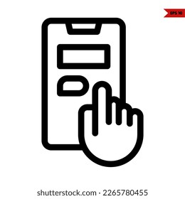 ilustración del icono de glifo de smartphone