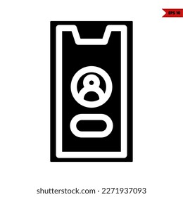 illustration of smartphone glyph icon