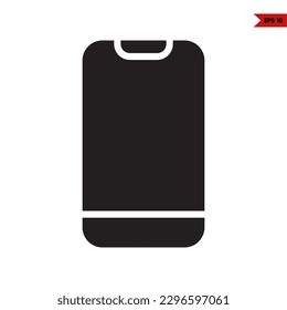 illustration of smartphone glyph icon 