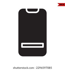 illustration of smartphone glyph icon 