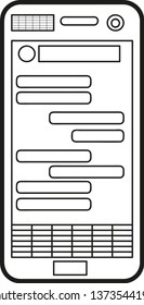 the illustration of smartphone icon