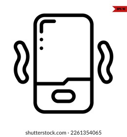 illustration of smartphone line icon 
