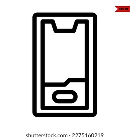 illustration of smartphone line icon