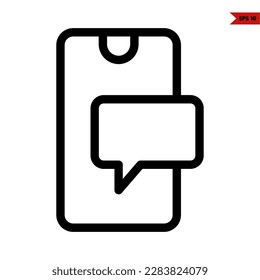 illustration of smartphone line icon 