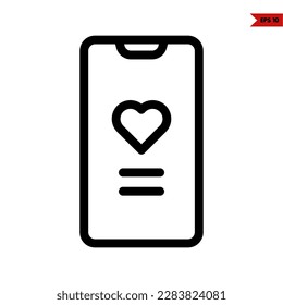 illustration of smartphone line icon 