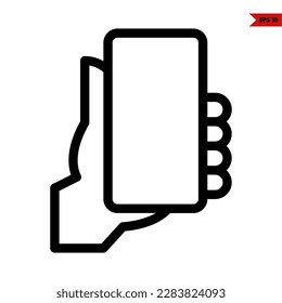 ilustración del icono de la línea de smartphone 