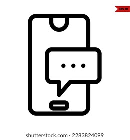 illustration of smartphone line icon 