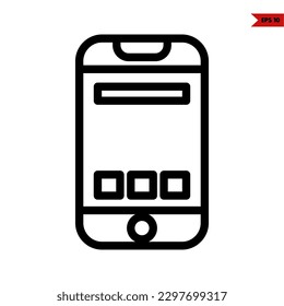 illustration of smartphone line icon 