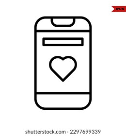 illustration of smartphone line icon 