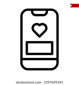 illustration of smartphone line icon 