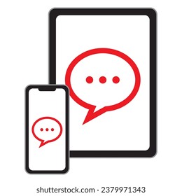 Illustration von Smartphone und Tablet-Computer