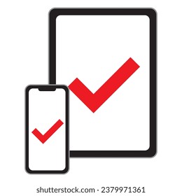 Ilustración de smartphone y tablet