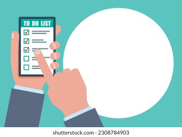 Illustration of smartphone and ToDo list
