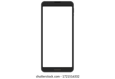 Illustration of a smartphone with a white screen
