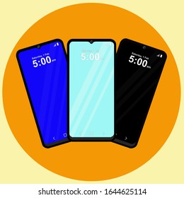 Illustration eines Smartphones mit gelbem Hintergrund