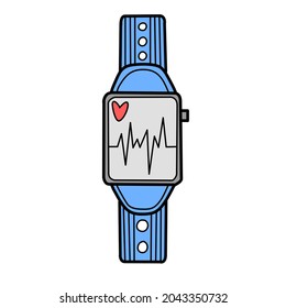 Illustration of smartwatch perfect for icon, items, symbol, element, mascot logo and ect.