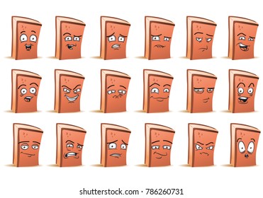 illustration of a smile bread avatar icon set on isolated white background