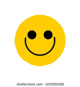 Illustration smile emoticon icon vector simple for sticker and print sign