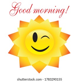illustration smile joyful yellow sun good morning