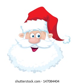 illustration of a smile santa head