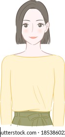 Illustration of smile woman office worker