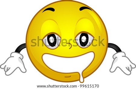 Illustration of a Smiley Drooling