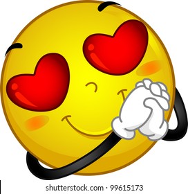 Illustration of a Smiley in Love