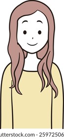 Illustration of smiling Asian women