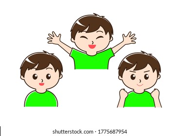 
Illustration eines lächelnden Jungen