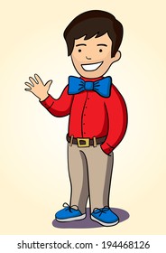 Illustration of a smiling boy. Vector illustration for your cute design.